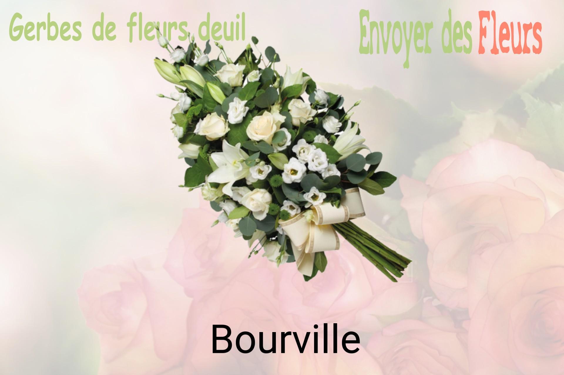 Gerbe de fleurs de deuil livrée à Bourville